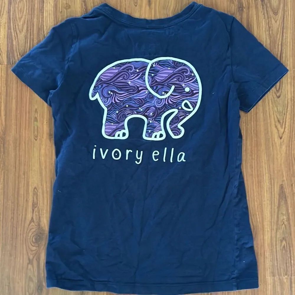 Ivory Ella navy blue T-shirt XXS